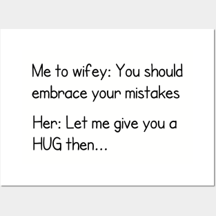 Husband Wife funny quote Posters and Art